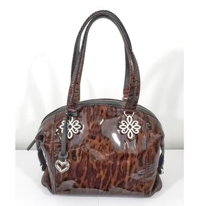 Brighton Patent Leather Cheetah Shoulder Bag